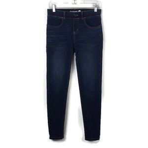 Betabrand Skinny-Leg 4-Pocket Yoga Denim Pants in Blue